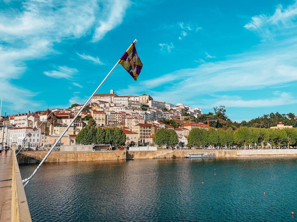 View of Coimbra from a bridge