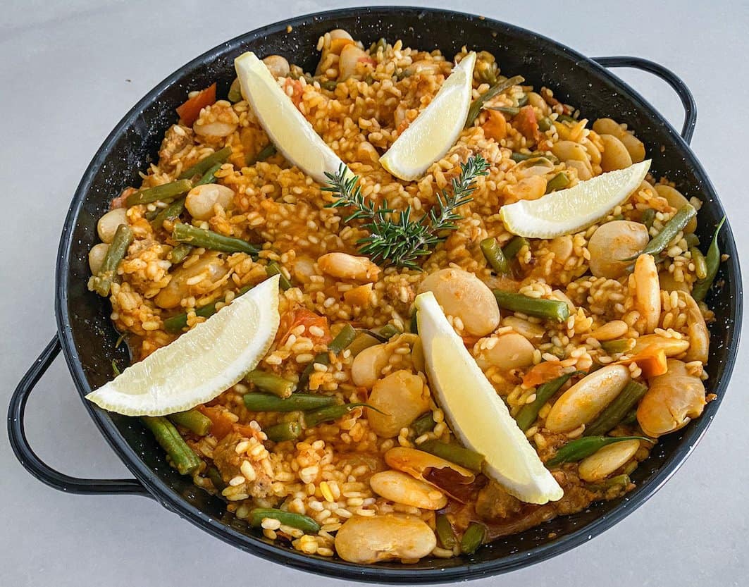 Spanish vegan paella