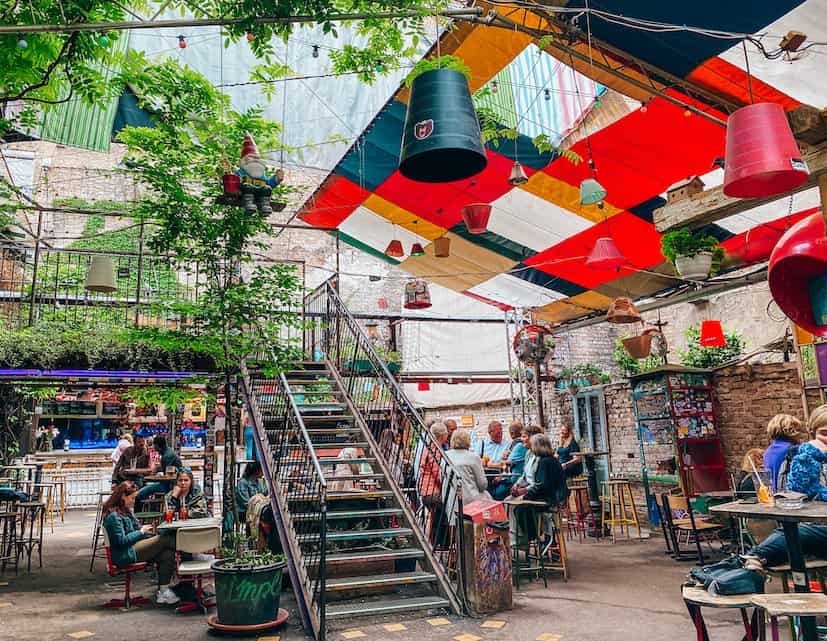 Outdoor bar in Budapest