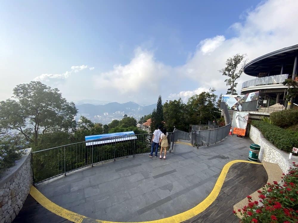 A viewing platform with a view of Malaysia