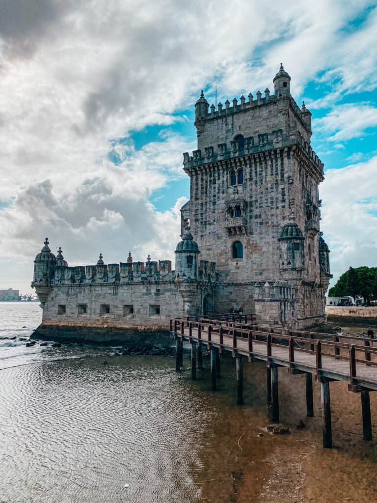 A small fortress just off the shoreline in Belem, you can see it if you spend 2 days in Lisbon; how many days in Lisbon?